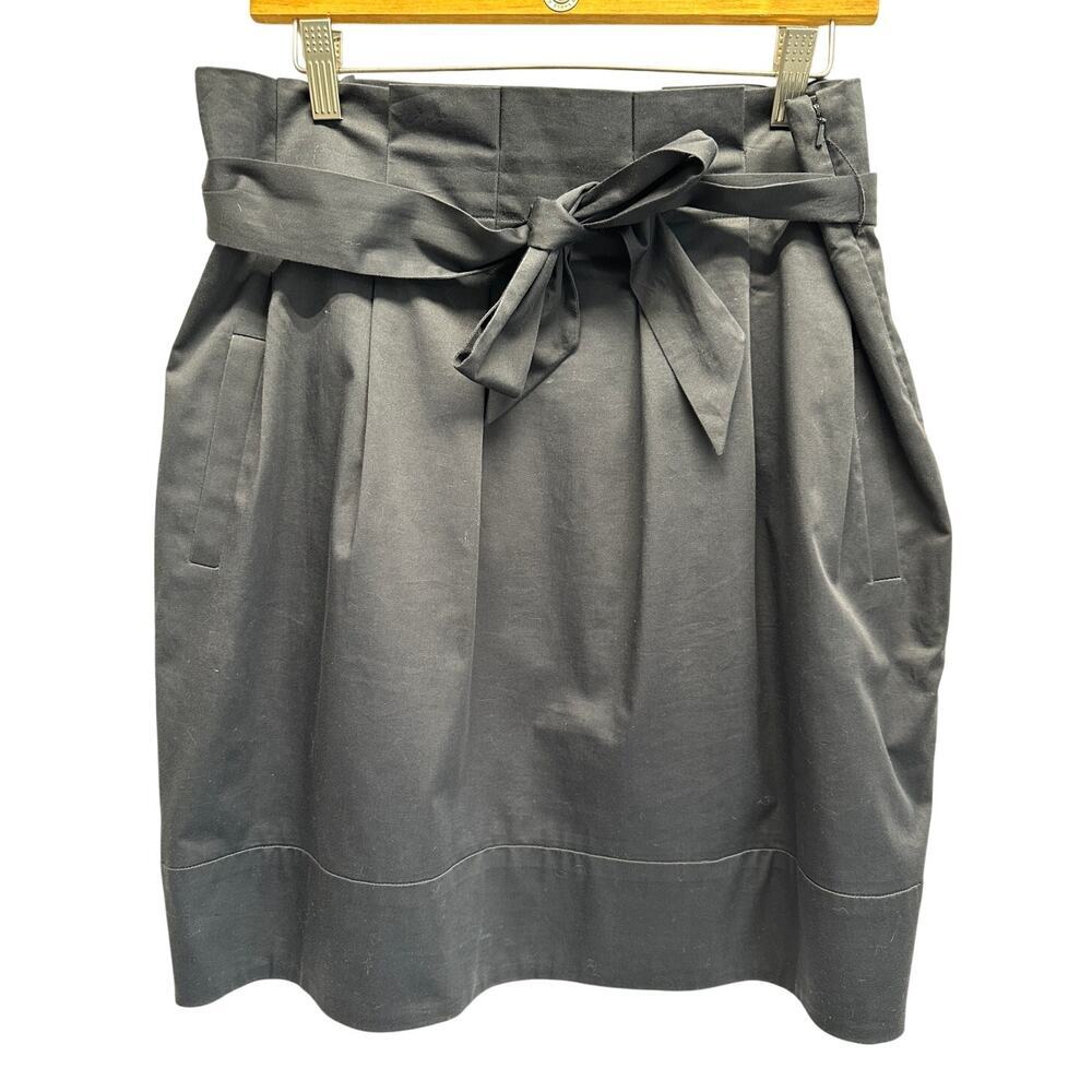 BCBGMaxazria STELLA High Pleated Waist Black Skirt Pockets Emo Goth Coquette